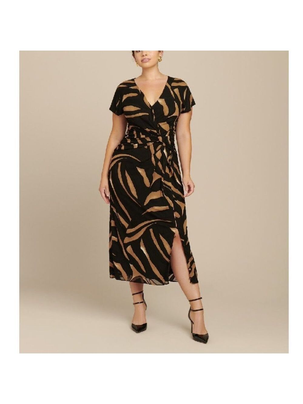 Prabal Gurung Animal Print Wrapped Maxi Dress